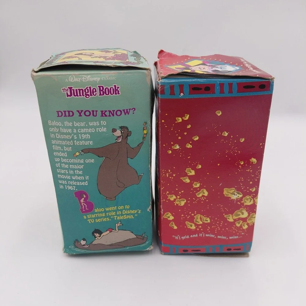 2 Vtg Disney Pocahontas & Jungle Book Burger King Boxes & Cup Lot Kids Collector